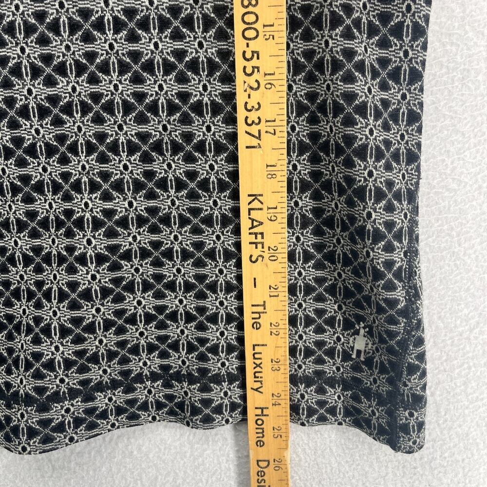 SMARTWOOL Top Womens M Merino 250 Base Layer 1/4 Zip Geometric Thermal Black - Picture 11 of 12